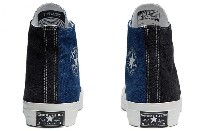 Конверс 1970s Renew Denim Chuck Eco-Friendly Коллекция Высокие Кроссовки для Скейтбординга Унисекс Джинсовый Синий — изображение 5