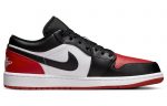 Jordan Air Jordan 1 Low 'Bred Toe' Устойчивый к истиранию Низкий Топ Винтажные Баскетбольные Кроссовки Мужские Bred Toe — изображение 2