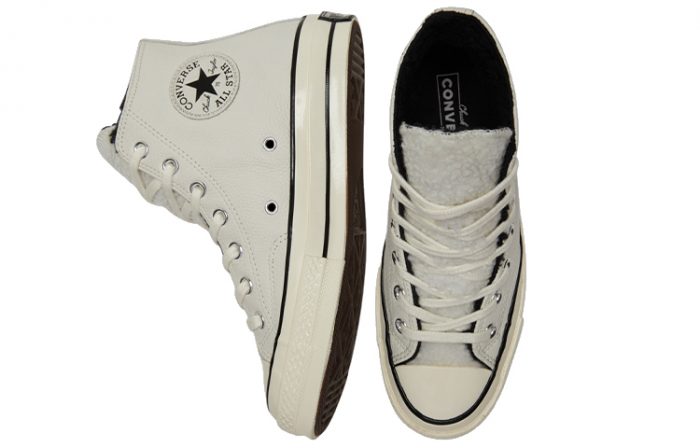 Converse Chuck Taylor All Star 1970s Устойчивые к истиранию Высокие Кроссовки для скейтбординга Унисекс Бежево-желтые — изображение 4
