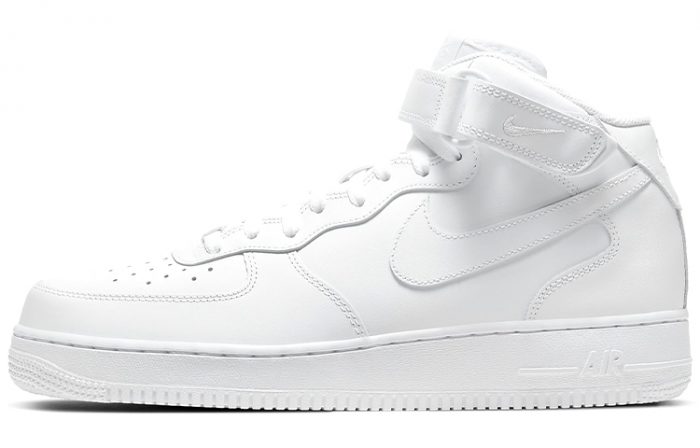 Nike Air FORCE 1 07 MID Топ Скейтборд Кроссовки Мужские Белые — изображение 1