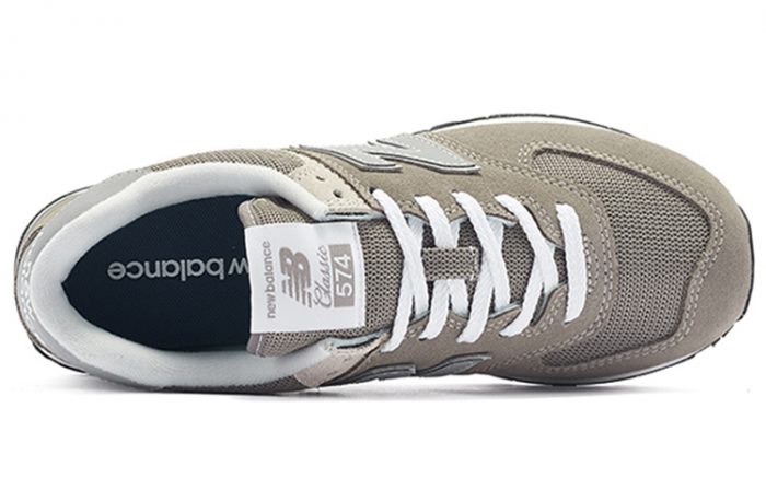 New Balance NB 574 Устойчивый к истиранию Дышащий Низкий Топ Повседневная Городская Коммутерская Обувь для Трейл-бега Унисекс Серый — изображение 4