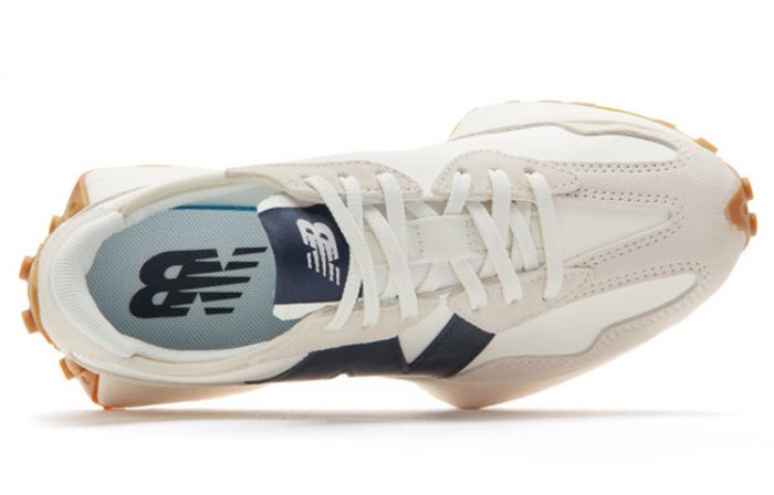 New Balance NB 327 Амортизация Износостойкий Низкий Топ Беговые кроссовки Женские Серый Белый — изображение 2