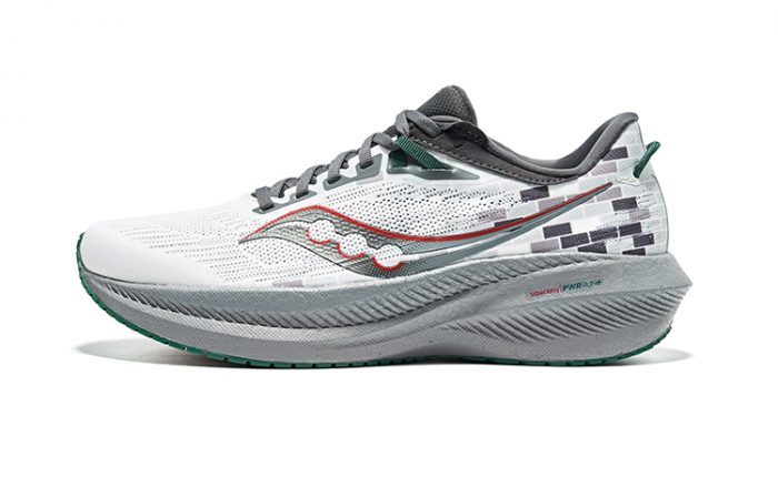 Saucony Triumph Victory 21 Беговые кроссовки Низкий топ Серый Зеленый Унисекс — изображение 1