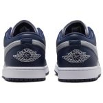 Jordan Air Jordan 1 Slip-Resistant Low Top Винтажные Баскетбольные Кроссовки Мужские Белый Синий — изображение 5