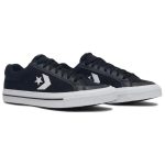 Конверс Sport Casual Slip Resistant Abrasion Resistant Низкий Топ Скейтборд Кроссовки Унисекс Черный — изображение 3