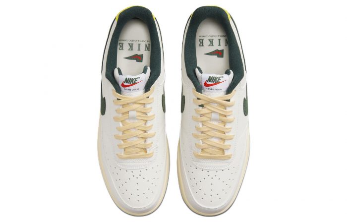 Nike Court Vision 1 Low Топ Скейтборд Кроссовки Унисекс Парус Белый Зеленый — изображение 4
