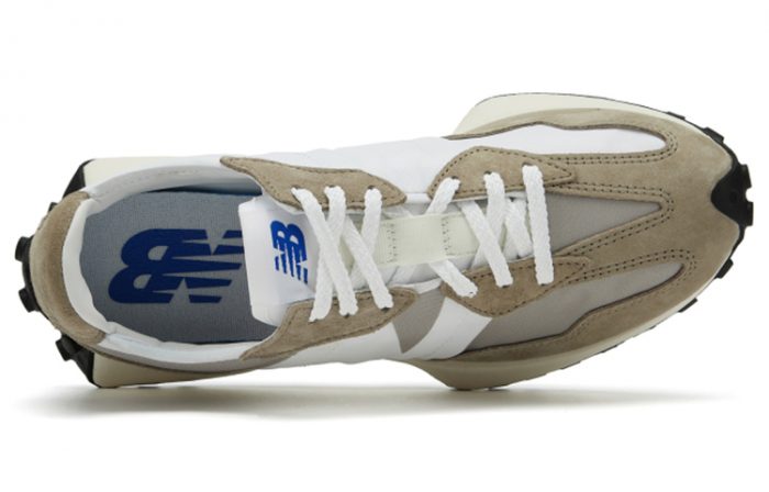 New Balance NB 327 Устойчивый к истиранию Дышащий Низкий Топ Повседневная Городская Коммутерская Беговая Обувь Унисекс Коричневый Серый Белый — изображение 2