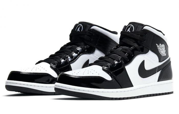 Jordan Air Jordan 1 MID SE Asw 'Черный и Белый' MID Топ Винтажные баскетбольные кроссовки Мужской Черный Белый — изображение 3