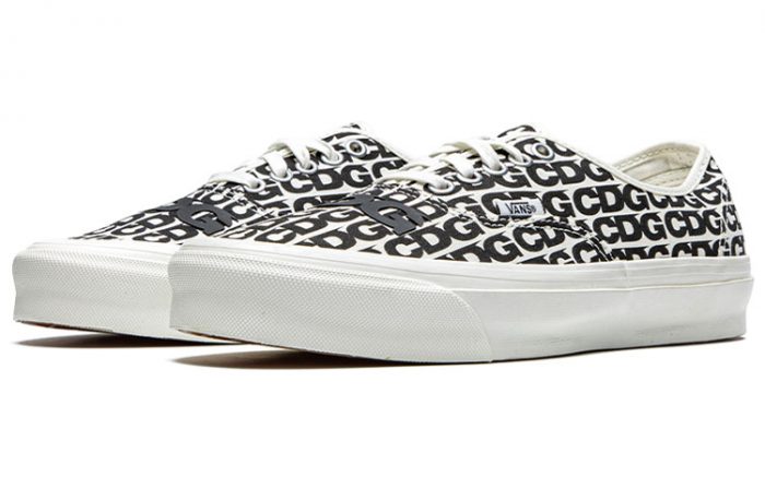 CDG Collaboration x VANS Authentic OG L Low Top Скейтборд Кроссовки Унисекс Белый Черный — изображение 3