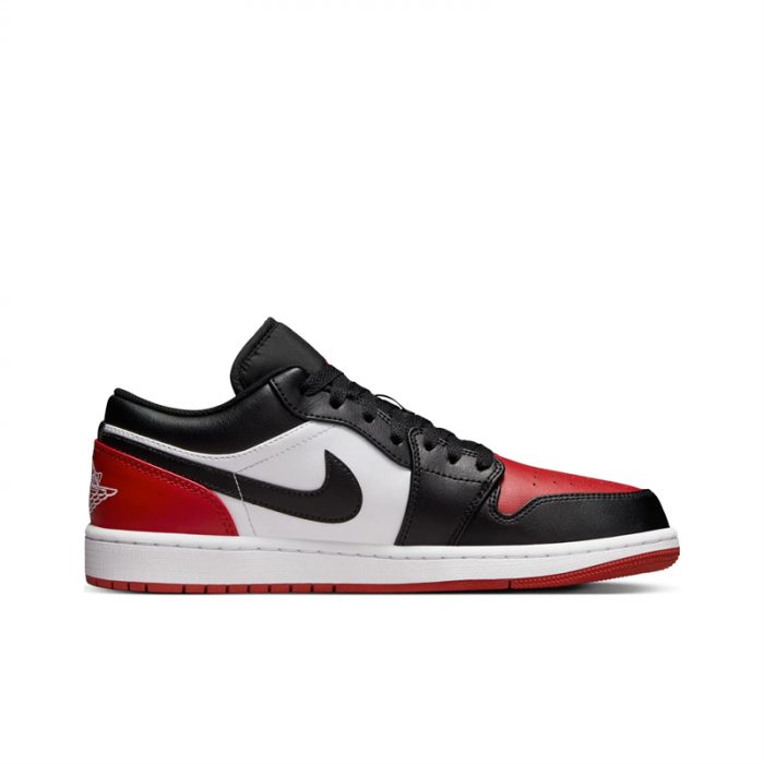 Jordan Air Jordan 1 Low 'Bred Toe' Устойчивый к истиранию Низкий Топ Винтажные Баскетбольные Кроссовки Мужские Bred Toe — изображение 8