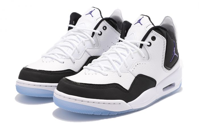 Джордан Courtside 23 Concord Нижняя юбка Resistant MID Топ Винтажные баскетбольные кроссовки Унисекс Черно-белая панда — изображение 4