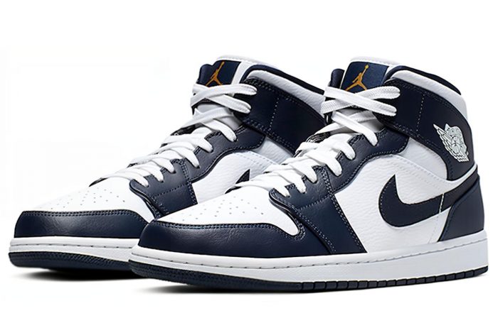 Jordan Air Jordan 1 Obsidian MID Топ Винтажные баскетбольные кроссовки Мужской Obsidian — изображение 3