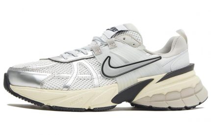 Nike V2K Run Дышащий Низкий Топ Повседневный Городской Коммутирование Беговые кроссовки Женские Белый Серебряный