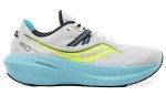 Saucony Triumph Victory 20 Амортизация Устойчивость к истиранию Дышащие Низкие Кроссовки для бега Унисекс Серый Желтый — изображение 2