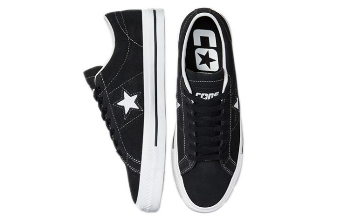 Конверс One Star Pro Low Топ Скейтборд Кроссовки Унисекс Черный Белый — изображение 5