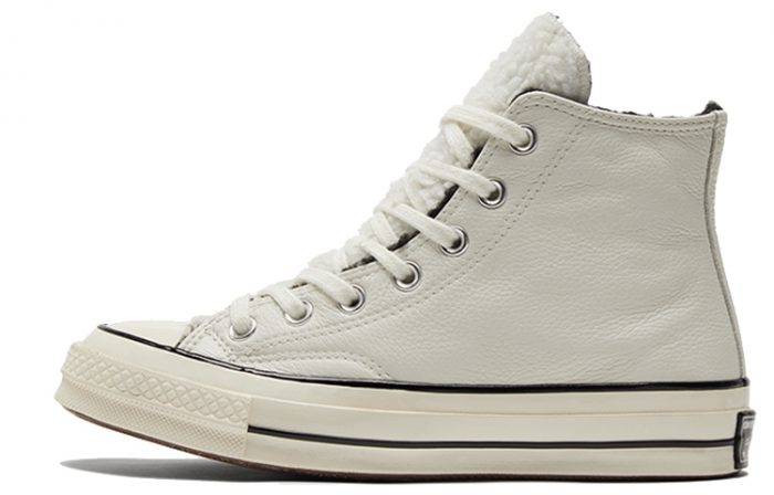 Converse Chuck Taylor All Star 1970s Устойчивые к истиранию Высокие Кроссовки для скейтбординга Унисекс Бежево-желтые — изображение 1