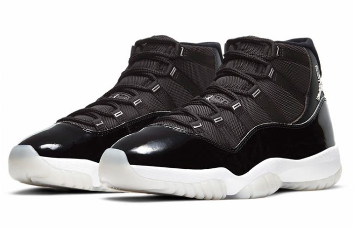 Jordan Air Jordan 11 'Jubilee' 25 Anniversary MID Топ Винтажные баскетбольные кроссовки Мужской Черный белый — изображение 3