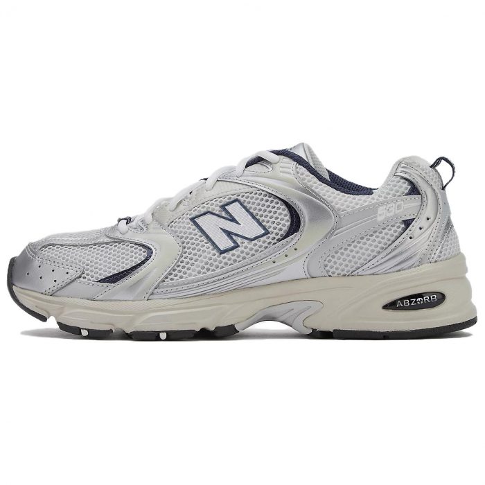 New Balance NB 530 Low Топ Беговые кроссовки Унисекс Экрю Серебряный — изображение 6