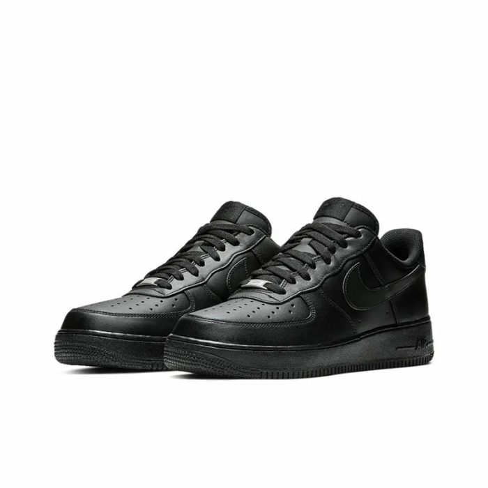Nike Air Force 1 07 Черный воин Устойчивый к истиранию Низкий топ Скейтбординг Кроссовки Унисекс Черный — изображение 9
