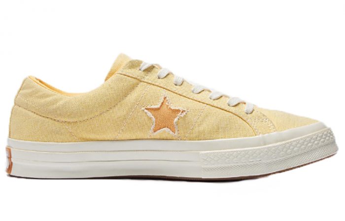 Конверс ONE STAR Легкий Низкий Топ Скейтборд Кроссовки Unisex Light Желтый — изображение 2