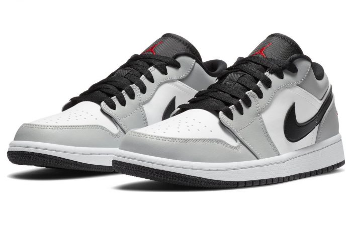 Jordan Air Jordan 1 'Свет Дым GREY' Низкие кеды Винтажные баскетбольные кроссовки Унисекс Дымчато-серый — изображение 3