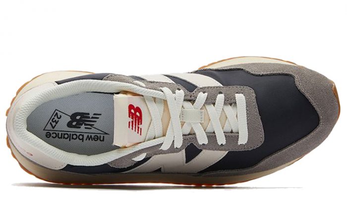 New Balance NB 237 Амортизаторы Устойчивые к истиранию Низкий Топ Повседневные Беговые кроссовки Унисекс Серый Синий — изображение 4