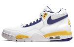 Nike Flight Legacy MID Топ Винтажные баскетбольные кроссовки Мужской Белый синий желтый Лейкерс
