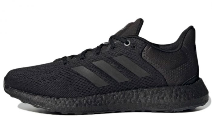 Adidas Pure Boost 21 Амортизация устойчивость к истиранию дышащие низкий верх беговые кроссовки унисекс черный — изображение 1