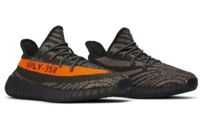 Adidas Originals Yeezy Boost 350 V2 Low Топ Casual Унисекс Серый Оранжевый — изображение 3
