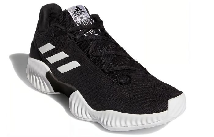 Adidas Pro Bounce 2018 Low Топ Баскетбольные кроссовки Мужской Черный Белый — изображение 3