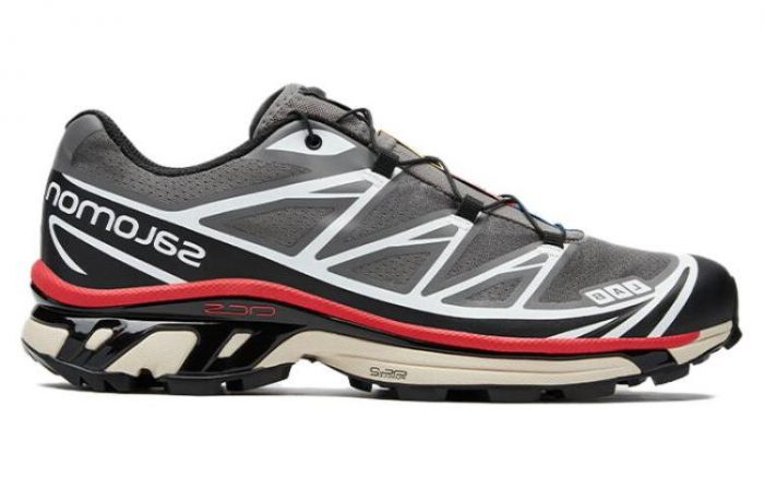 SALOMON XT 6 Амортизаторы Устойчивые к истиранию Низкий Топ Уличная обувь Унисекс Серый — изображение 2
