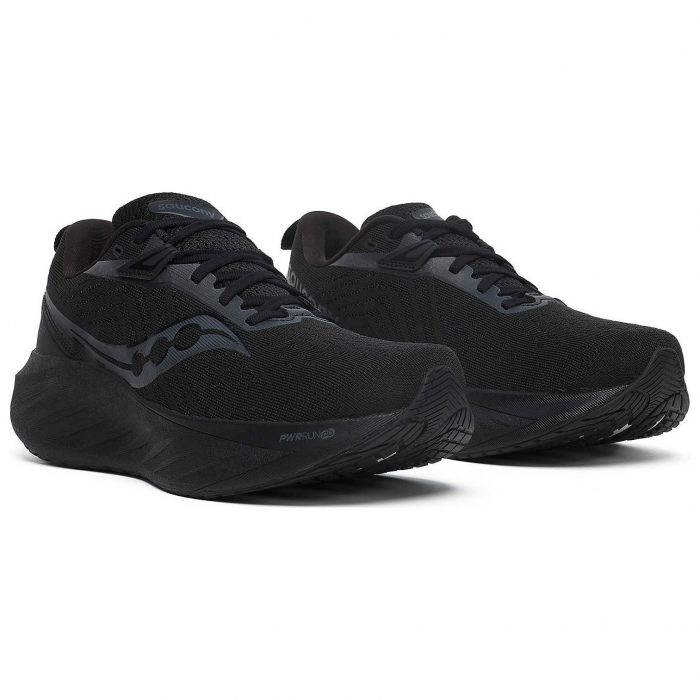 Saucony TRIUMPH Victory 22 Амортизация и Дышащий Низкий Топ Тренировочная Обувь для Беговых Дистанций Мужская Черная — изображение 3