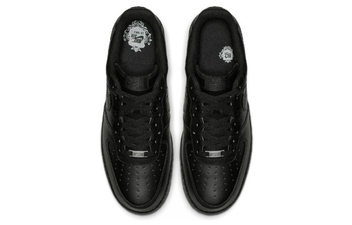 Nike Air Force 1 07 Черный воин Устойчивый к истиранию Низкий топ Скейтбординг Кроссовки Унисекс Черный — изображение 4