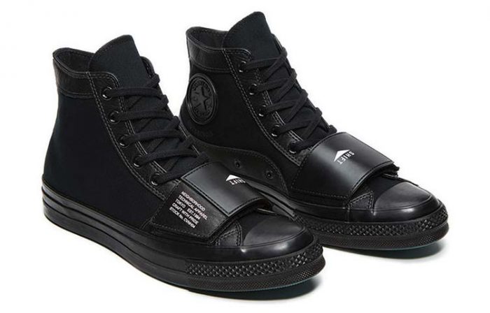 NEIGHBORHOOD совместный бренд x Converse Chuck Taylor All Star 70 Chuck Taylor All Star High Топ Скейтборд Кроссовки Унисекс Черный — изображение 3