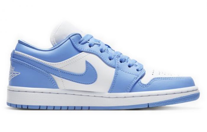 Jordan Air Jordan 1 Университетский синий устойчивый к истиранию низкий топ винтажные баскетбольные кроссовки женские университетский синий — изображение 2