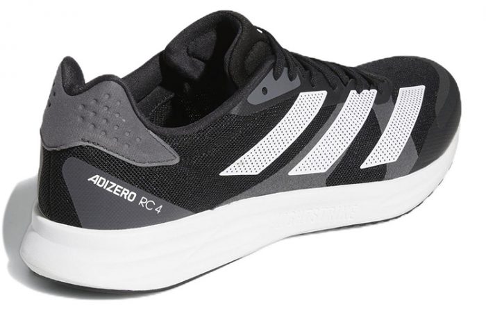 Adidas Adizero RC 4 Устойчивые к истиранию амортизаторы Низкий топ Повседневные Тренировочные Беговые кроссовки Мужские Черный Серый Белый — изображение 4
