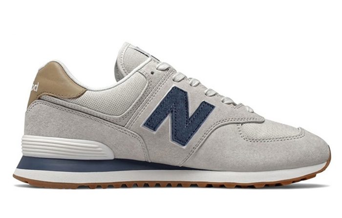 New Balance NB 574 Амортизация Поддержка Устойчивость к истиранию Низкий Топ Беговые кроссовки Унисекс Серый — изображение 2