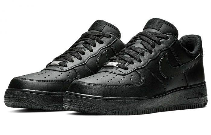 Nike Air Force 1 07 Черный воин Устойчивый к истиранию Низкий топ Скейтбординг Кроссовки Унисекс Черный — изображение 3