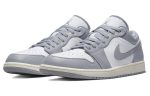 Jordan Air Jordan 1 Stealth And White Противоскользящий Низкий Топ Винтажные Баскетбольные Кроссовки Мужские Серый Белый — изображение 3