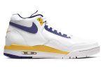 Nike Flight Legacy MID Топ Винтажные баскетбольные кроссовки Мужской Белый синий желтый Лейкерс — изображение 2
