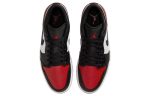 Jordan Air Jordan 1 Low 'Bred Toe' Устойчивый к истиранию Низкий Топ Винтажные Баскетбольные Кроссовки Мужские Bred Toe — изображение 4