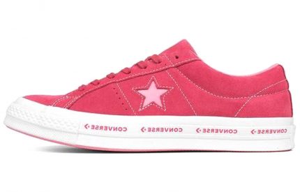 Конверс ONE STAR O Slip-Resistant Shock Absorbers Низкие Кроссовки для Скейтбординга Унисекс Heavenly Pink