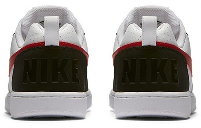 Nike Court Borough Low Топ Скейтборд Кроссовки Мужские Черный Белый Красный — изображение 5
