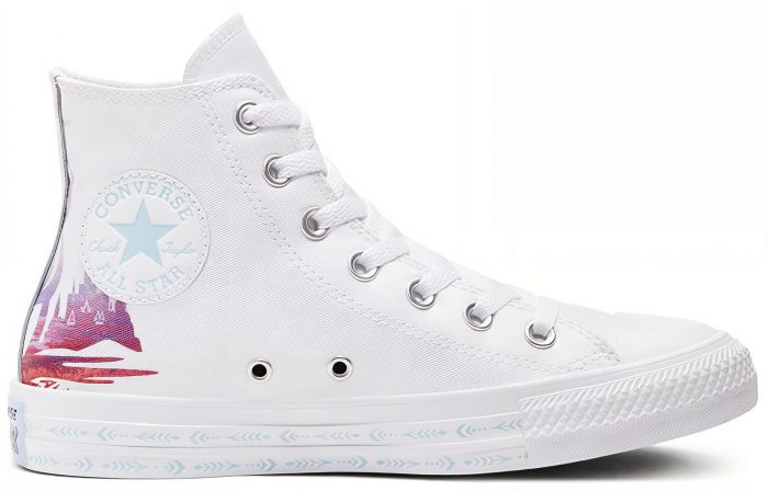 Disney x Converse Chuck Taylor All Star Anna And Elsa High Top Скейтборд Кроссовки Unisex Белый — изображение 2