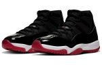Jordan Air Jordan 11 Темно-красный цвет устойчивый к истиранию высокий топ винтажные баскетбольные кроссовки унисекс черный красный белый — изображение 3