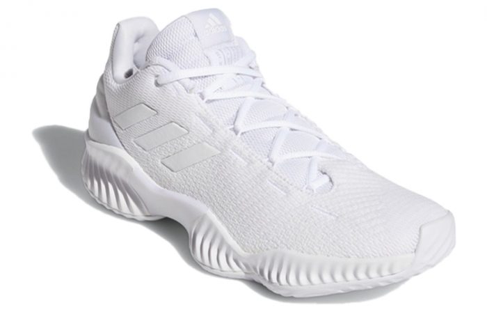 Adidas Pro Bounce 2018 Low Shock Absorbers Противоскользящий Низкий Топ Баскетбольные кроссовки Мужской Белый — изображение 3
