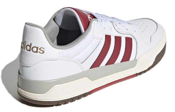 ADIDAS NEO ENTRAP Устойчивые к истиранию низкие скейтбордические кроссовки унисекс белые и красные — изображение 4