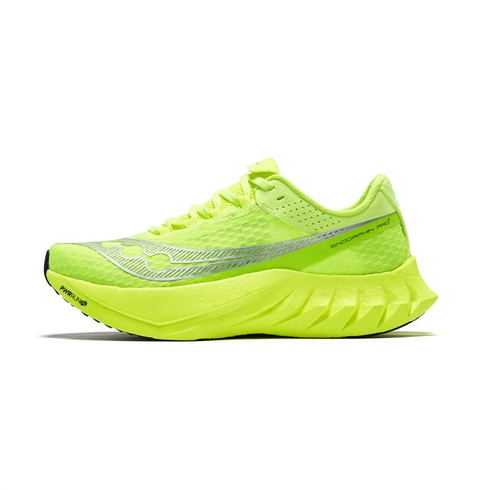 Saucony Endorphin Pro 4 Low Топ Беговые кроссовки Мужской Зеленый Серебристый — изображение 1
