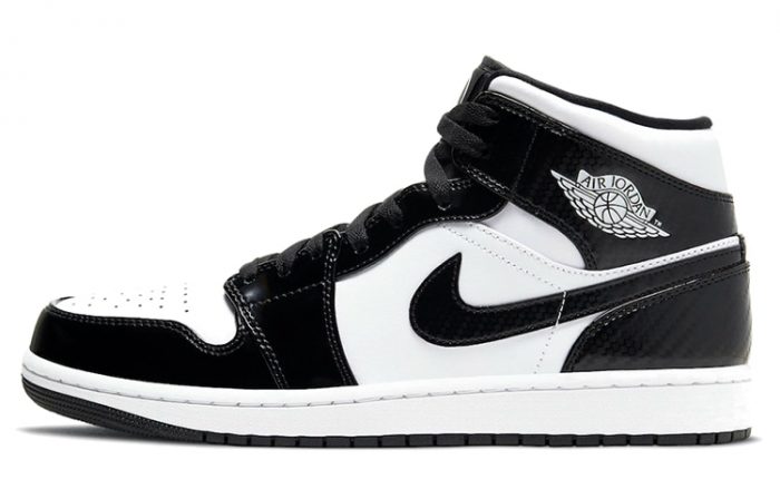 Jordan Air Jordan 1 MID SE Asw 'Черный и Белый' MID Топ Винтажные баскетбольные кроссовки Мужской Черный Белый — изображение 1