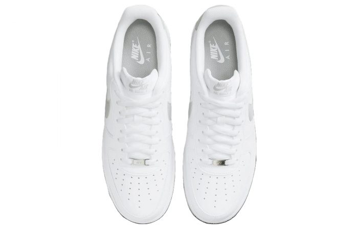 Nike Air Force 1 Low Топ Скейтборд Кроссовки Мужские Белые Серые — изображение 4